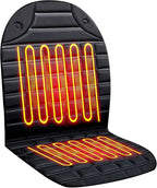 FOTN Heated Seat Covers, Fast Heating Heated Seat Warmer High-Low Heating Settings, UL Listed,Black,Upgrade., LT0614