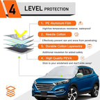 Car Windshield Cover for Ice and Snow - Magnetic Car Windshield Snow Cover, Winter Frost Guard Car Window Covers Snow Shield Ice Cover & 4-Layer, Anti-UV for Most Cars Big Size (67x 59in)