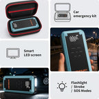 W160 Jump Starter with Air Compressor, 5000A Portable Car Jump Starter 150PSI Tire Inflator/Air Pump, 12V Battery(Up to 9L Gas/8L Diesel Engine) Jump Pack Car Emergency Kit Idea Gift for Man (Blue)