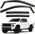 Window Deflectors Smoke Tinted in-Channel Side Window Vent Visor Deflectors Rain Guards Compatible with GMC Canyon 2023-2026 Crew Cab - 4 pcs. GW1017