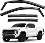 Window Deflectors Smoke Tinted in-Channel Side Window Vent Visor Deflectors Rain Guards Compatible with GMC Canyon 2023-2026 Crew Cab - 4 pcs. GW1017