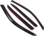Outside Mount Window Vent Visors Rain Guards Compatible with Isuzu Ascender 7 Seat 2004-2008 | Side Window Wind Deflectors Rain Shields | Black Tinted, 4 Pcs Set, BGWV-054-4