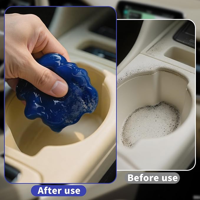 Car Cleaning Gel (Blue,Blueberry) Cleaning Putty Universal Dust Cleaning Car Interior Cleaner Keyboard Dust Remover Car Slime Gifts for Men Women girl（1 pack）