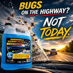 2-in-1 Windshield Washer Fluid 2-Pack (1 Gallon Each, 256 fl oz Total) – Ready to Use, Streak-Free Formula, All-Weather Cleaning, Removes Bugs, Dirt & Road Grime – Premium Windshield Cleaner
