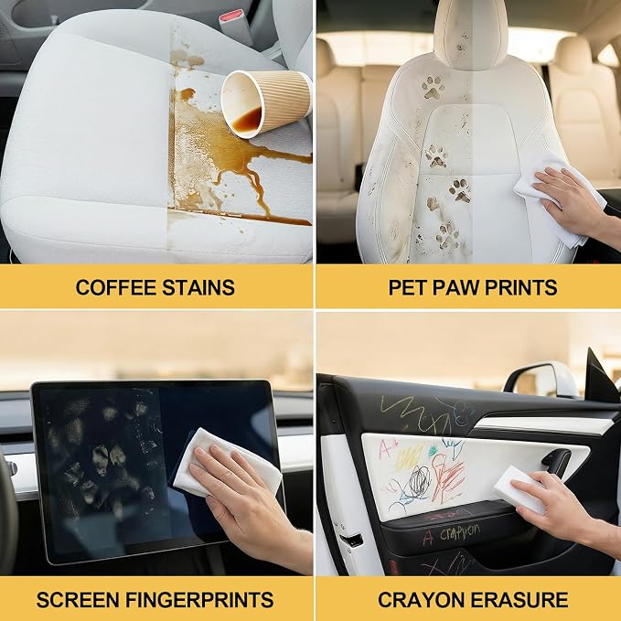 Interior Car Cleaner Kit for Tesla, pH-Neutral Safe for All Surface, 2-in-1 Modes Car Upholstery Cleaner for BMW Accessories, Cleaning Kit Interior for Mercedes Benz Car Accessories