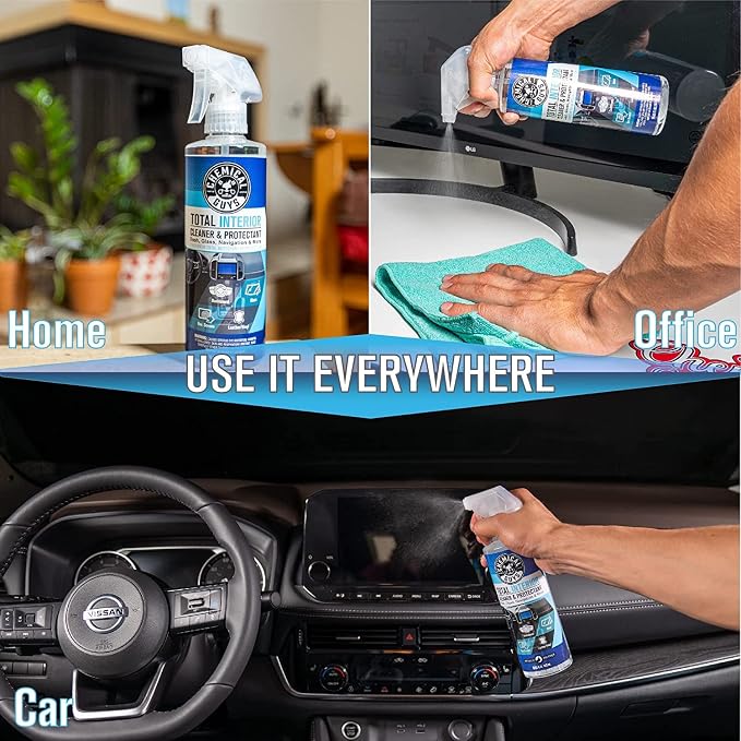 SPI22016 Total Interior Cleaner and Protectant, Safe for Cars, Trucks, SUVs, Jeeps, Motorcycles, RVs & More, 16 fl oz (Pack of 2)