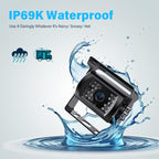 1080P Wired Backup Camera System Kit,9" HD DVR Monitor with IP69 Waterproof Reverse/Side View Camera for RV Truck/Semi Box Truck/Trailer A9
