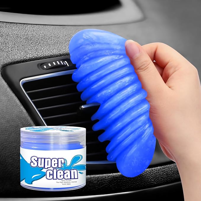 Car Cleaning Gel Car Cleaning Putty Car Putty Car Interior Cleaner Car Slime Car Detailing Kit Car Accessories Gifts for Men Women Stocking Stuffers Blue