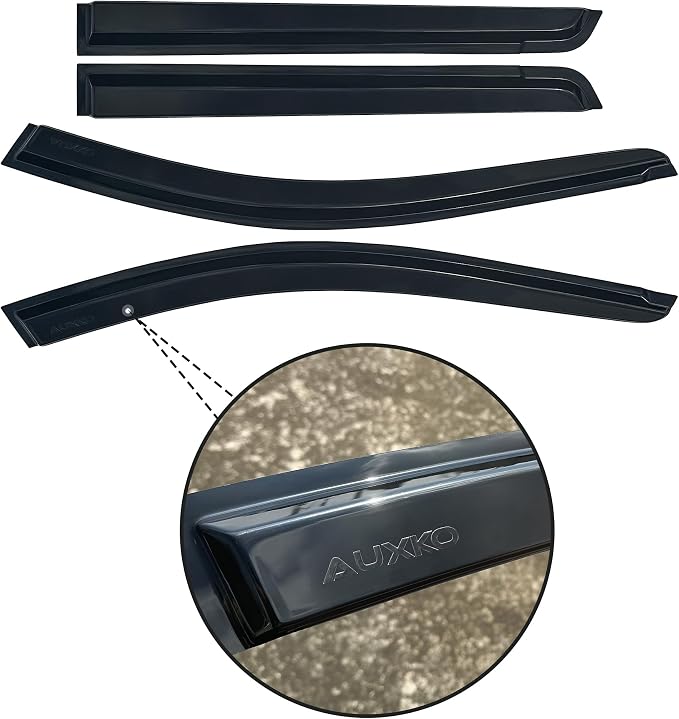 Tape-on Rain Guards for 2022-2026 Nissan Pathfinder S SV SL Platinum | Shatterproof, Easy Install, Extra Durable, Fits Great, High Quality, Black Auto Accessories, Side Window Deflector & Visors
