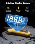 Tire Pressure Gauge Digital 200 PSI, Tire Gauges for Tire Pressure with AAA Batteries, Visual LED Display Tire Gauge with Backlight, Digital Tire Gauge for Car Truck Motorcycle Bicycle (Grey)