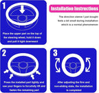 Elastic Stretch Steering Wheel Cover, Anti-Slip, 15inch, Grey | Microfiber Odorless Breathable Ice Silk Car Steering Wheel Protector, Easy Carry, Warm in Winter & Cool in Summer