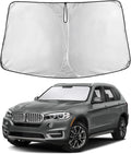 Windshield Sunshade Compatible for BMW X5 2014-2016 2017 2018, Sun Visor for Front Windshield & Window Sun Shade Cover, UV Heat Blocker & Protector, Car Accessories