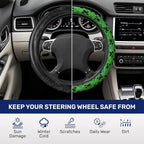 Pixel Zombie Steering Wheel Cover, Non Slip Polyester Car Wheel Protector for Car SUV Truck, Universal 15 Inch