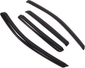 WD2-268 Dark Smoke 4 Pcs Set Window Visor (Outside Mount) Deflector Rain Guard Compatible with 2007-2010 Jeep Compass