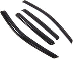 WD2-268 Dark Smoke 4 Pcs Set Window Visor (Outside Mount) Deflector Rain Guard Compatible with 2007-2010 Jeep Compass