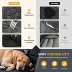 Dog Car Seat Cover for Back Seat,100% Waterproof Scratch Proof Nonslip Seat Cover,600D Heavy Duty Scratch Soft Dog Hammock for Car for Cars Trucks and SUVs Black