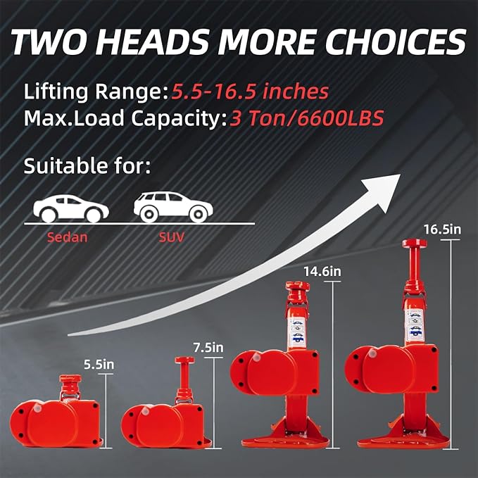 Electric Car Jack 3T Scissor Floor Jack Set 12V Automatic Vehicle Lift Kit for Road Emergency Tire Change Car Repair Tool for Sedans and SUV Red