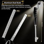 Tire Pressure Gauge - Silver Dual Head Air gauges with PVC Handle, 10-150 PSI/10 Bar Dual Scale, 13.3" Extended for Car,Semi Trucks and Motorcycles,Analog Tire Pressure Checker in Dually Tires