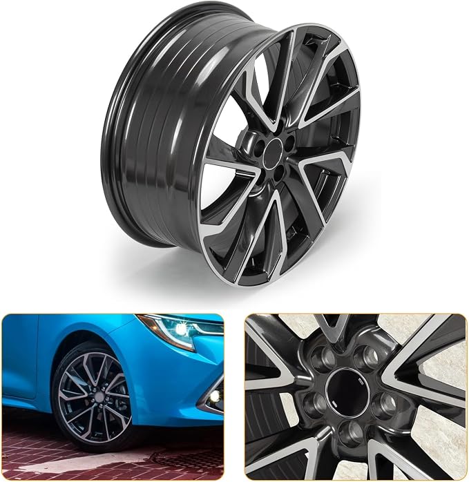 New 18x8" 18 Inch Premium Aluminum Alloy Wheel Rim Fits for Toyota Corolla 2019-2024 OEM Design, Alloy Replacement Wheel, Super Duty Car Rims Replacement, OE Stock Specs