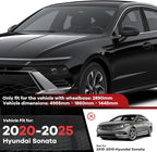in-Channel Rain Guards 4pcs Fit for Hyundai Sonata 2020 2021 2022 2023 2024 2025 2026, Smoke Tinted Window Visors Wind Deflectors Vent Shield Shade with 2pcs Side Mirror Rain Visor Eyebrow
