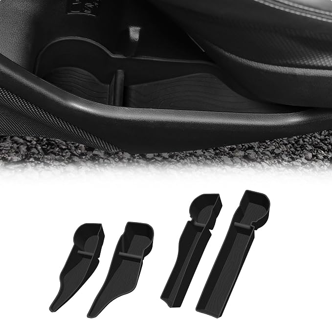 Car Door Storage Box for 2019-2024 Subaru Forester Accessories, Front & Rear Door Side Pocket Organizer with Car Cup Holder Insert, Non-Slip Waterproof Door Slot Protective Pad, 4 Pack