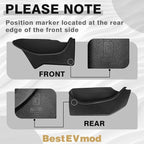 4PCS Door Organizer Tray Compatible with 2026 Model Y Juniper Performance/Premium/Standard Accessories Anti-Slip Easy to Clean Front & Rear Door Side Pocket Storage Box Tray (Full-Wrap)