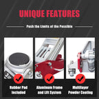 Floor Jack 3 Ton,Full Aluminum Ultra Lightweight Low Profile Car Jack with Dual Piston Quick Lift Pump,Hydraulic Racing Floor Jack for Vehicle,6,000 lb Capacity,Red