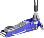Floor Jack,Heavy Duty Hydraulic Floor Jack, Low Profile Aluminum and Steel Racing Floor Jacks w/2 Piston Quick Lift Pump, Lifting 3.5"-14" 1.5 Ton(3,000 lb) Capacity Blue