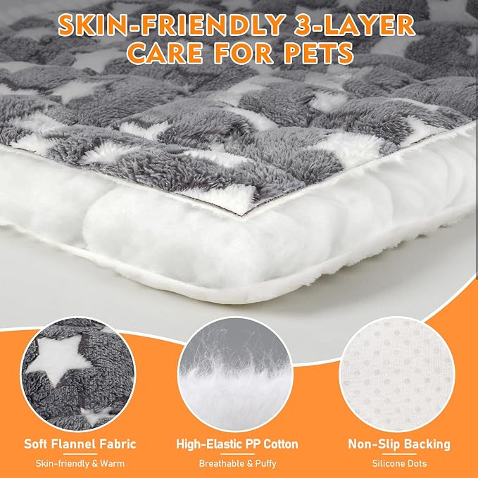 Backseat Dog Bed Mat for Car, Non-Slip Scratch-Resistant Dog Car Seat Cover, Soft Thick Pet Travel Cushion, Washable Back Seat Protector Blanket for Cars SUVs Trucks, 53 x 24 Inches