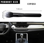 2PCS Car Interior Dust Brush, Soft Scratch Free Auto Detailing Brushes, Universal Vehicle Interior Cleaning Tool for Automotive Dashboard, Air Vents, Leather (Long Black & White)