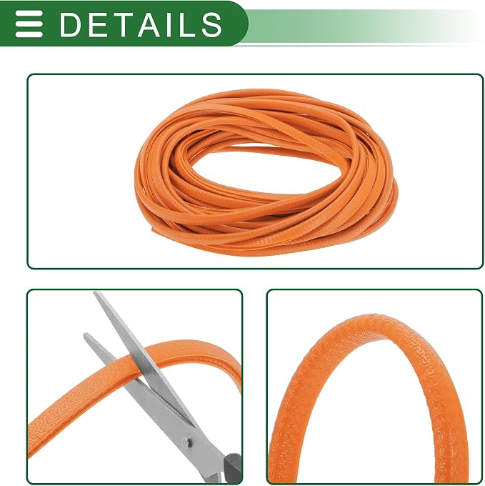 Universal Car Door Edge Protective Sealing Strip U-Type Door Scratch Protection Guard, 49.21ft 15m, Anti-scratch Collision, PVC Iron, Orange