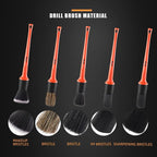 8Pcs Wheel & Tire Brush Car Detailing kit, Easy Reach Wheel and Rim Brush, 5pcs Detailing Brushes, Short Handle Cleaning Brush, 1pc Microfiber Cleaning Cloth, Great to Clean Dirty Tires