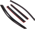 Outside Mount Window Vent Visors Rain Guards Compatible with Porsche Cayenne 2008-2010 | Side Window Wind Deflectors Rain Shields | Smoke Tinted, 4 Pcs Set, DGWV-734-2