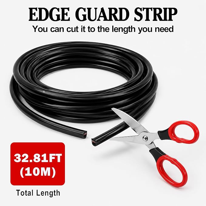 32Ft (10M) Car Door Edge Protector, Anti-Collision Car Door Entry Guard Protective Strip, Doors Edge Trim U Shape Edge Guards for Cars Trucks Suvs (Black-10M)