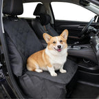Waterproof Front Seat Dog Cover for Car SUV Truck, with Side Flaps, Black | Odorless Material, for Bucket Seat/Captain Chair, Full Protection