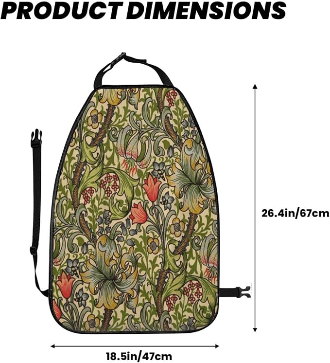 William Morris Car Seat Back Kick Protectors Kick Mats With Storage Pockets For Vehicles To Protect From Dirt Mud Scratches 2 Pack