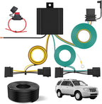 4 Pin Trailer Wiring Harness Kit 56329 Vehicle Custom for 2004 2005 2006 2007 2008 2009 2010 2011 2012 Ford Escape Edge Freestar Mazda Tribute Mercury Mariner Lincoln MKX
