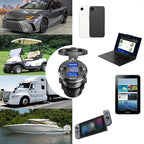12V USB Outlet, Aluminum Alloy Dual 18W QC3.0 Ports & 36W PD USB Charging Port 12 Volt Outlet Charger Socket, Accessories for Car Boat Marine Motorcycle RV ATV Truck Golf Cart, etc