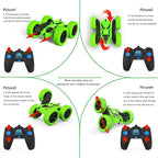 RC Stunt Car for Kids Ages 6–12, Double-Sided Remote Control Car with LED Lights, 4WD Electric Toy Vehicle, USB Rechargeable, Perfect Birthday, Holiday for Boys & Girls