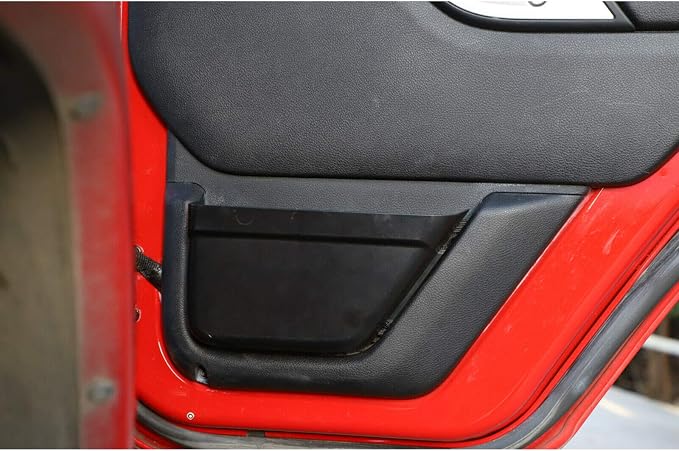 Rear Door Net Pocket Storage Box for Jeep Wrangler 4-Door 2011-2017 | JKU Extra Interior Storage, ABS Plastic, Clip On Installation, Space Saving Organizer, Secure Fit Design 2pcs