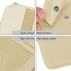 1 Pack Car Sun Visor Organizer, Sunglasses Holder for Car Sun Visor, Auto Interior Accessories Pocket Organizers Can Store for Sunglasses, Documents, Cards, Pen, Drivers License (Beige)