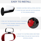 Blind Spot Mirror - Adjustable 360 Rotation Car Auxiliary Convex Wide Angle Mirror - Snap-On Clip for Side Rearview - Universal for Cars, Trucks, SUVs