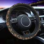 Steering Wheel Cover, Woodland Mushroom Plants Steering Wheel Cover for Women Anti-Slip Universal Mushroom Car Accessories 15 inch Steering Wheel Protector Fit Auto SUV Sedan Vans Trucks