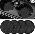 ME.FAN Car Coasters for Cup Holders [4 Pack] - 2.75In Silicone Auto Mug Mats - Universal Non-Slip Recessed Car Interior AccessoriesBlack