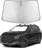 Windshield Sunshade Compatible for Hyundai Santafe 2019-2021 2022 2023, Sun Visor for Front Windshield & Window Sun Shade Cover, UV Heat Blocker & Protector, Car Accessories