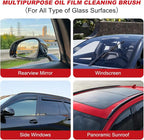 2Pack Automotive Oil Film Cleaning Brush, Cars Clear Vision Glass Cleaner for Car Windows,Anti-Rain&Anti-Fog Windshield Cleaner Tool to Improve Clarity and Visibility,Car Glass Oil Film Remover