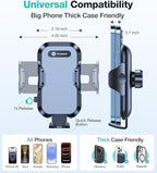Upgrade Ultra Stable Car Phone Holder Mount【Double Lock Metal Clip】 Universal Air Vent Phone Mount,Mobile Cell Phone Holder for Your Car,for iPhone 17 Pro Max 16 and All Phone