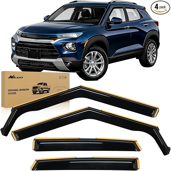 Durable in Channel Rain Guards for Chevrolet/Chevy Trailblazer 2021-2026 Window Deflectors,Anti-Rain Vent Window Visors-4pcs