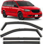 Voron Glass in-Channel Extra Durable Rain Guards for Chrysler Town and Country 2008-2016, Window Deflectors, Vent Window Visors, 4 Pieces - 200909
