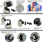 27 PCs Multicolor Bling Car Accessories Set for Women, Steering Wheel Covers Universal Fit 15 Inch, Bling License Plate Frame, Bling Phone Holder, Bling Car Coasters